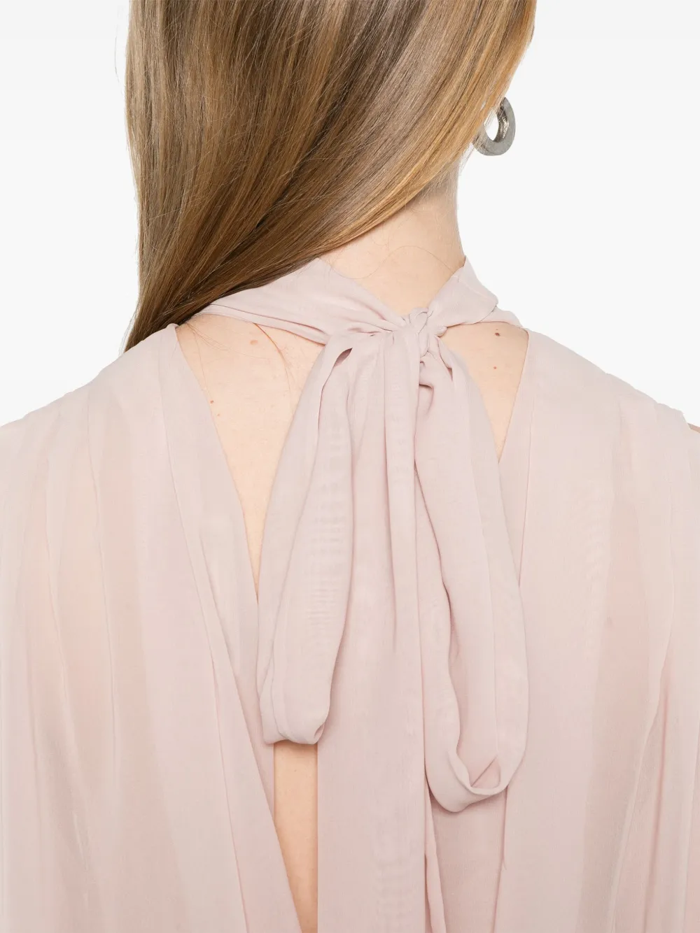 Blumarine Georgette top met sjaal Roze