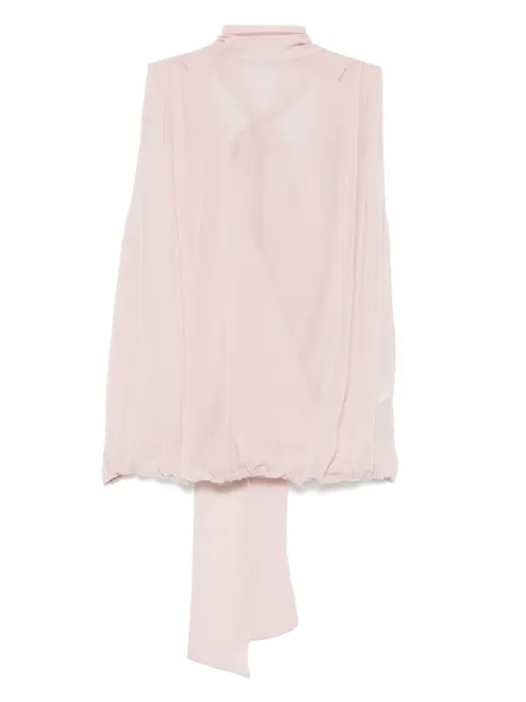 Blumarine top de georgette con mascada