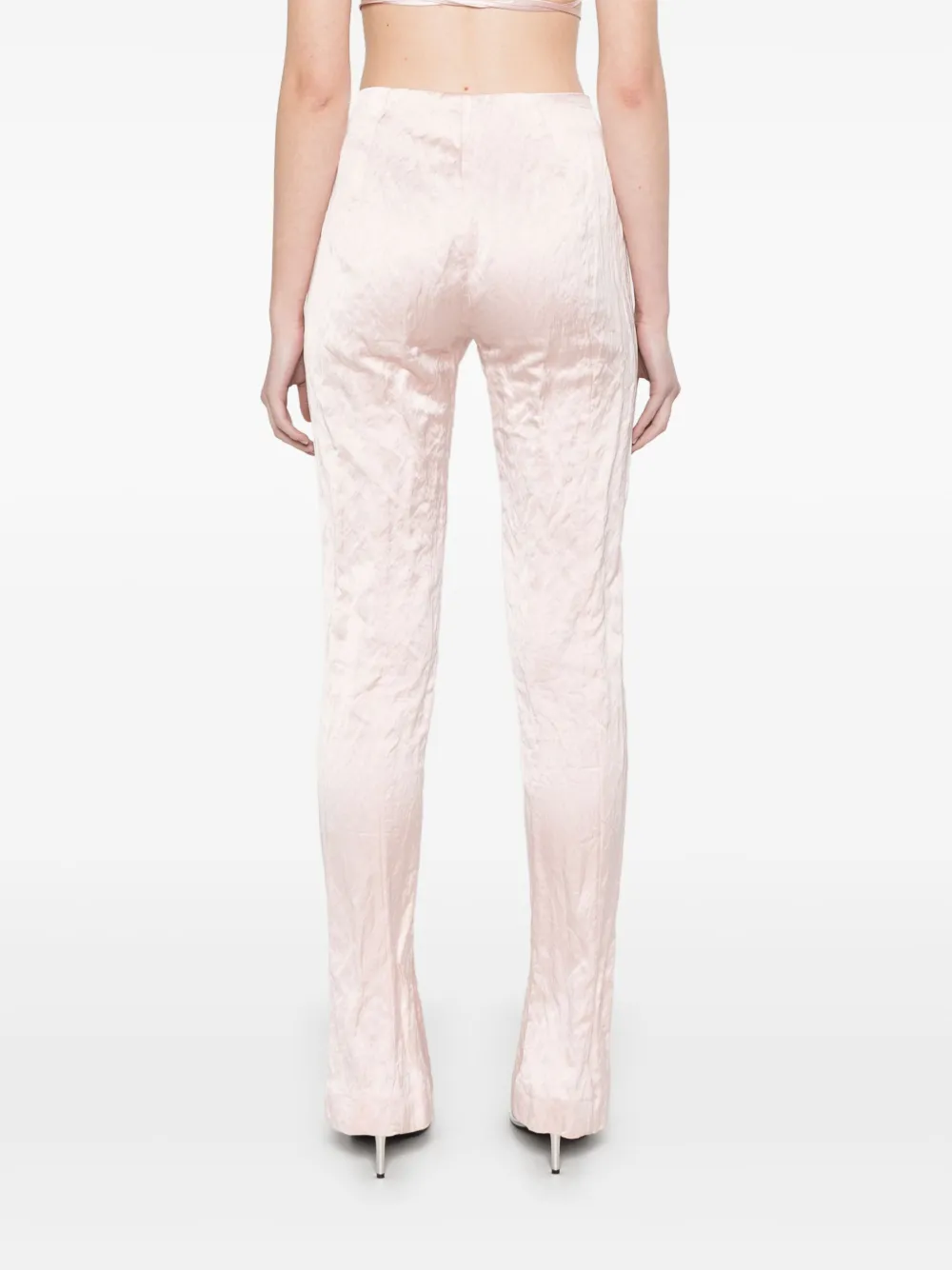 Blumarine Gekreukte satijnen broek Roze