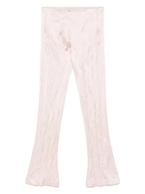 Blumarine crinkled satin trousers