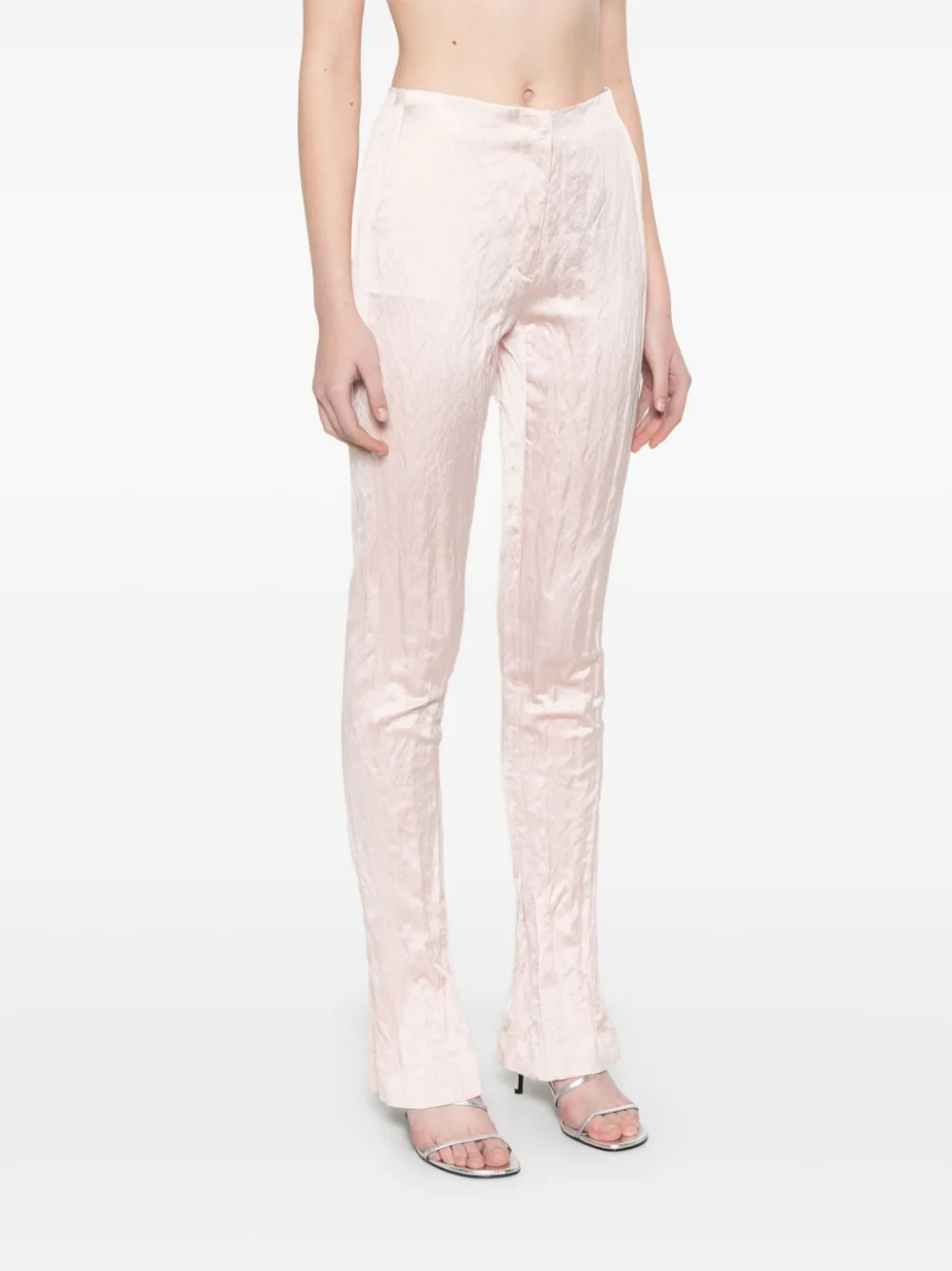 Blumarine Gekreukte satijnen broek Roze