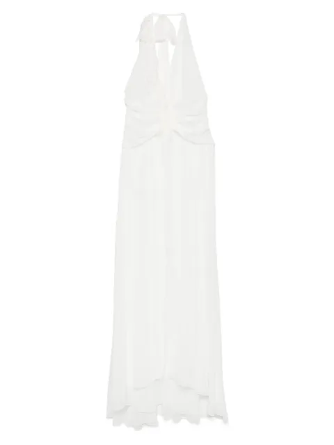 Blumarine drape-detailing georgette maxi dress