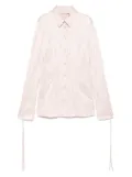 Blumarine crinkled satin shirt - Pink