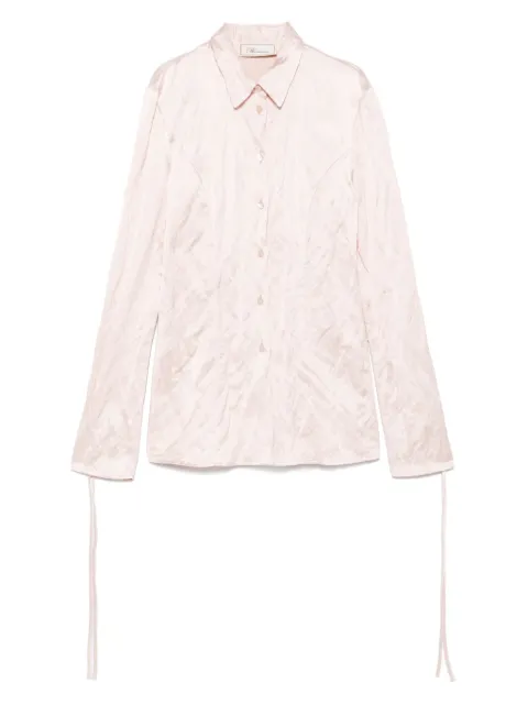 Blumarine crinkled satin shirt