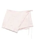 Blumarine crinkled-satin shorts - Pink