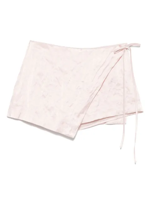 Blumarine shorts satinados con efecto arrugado