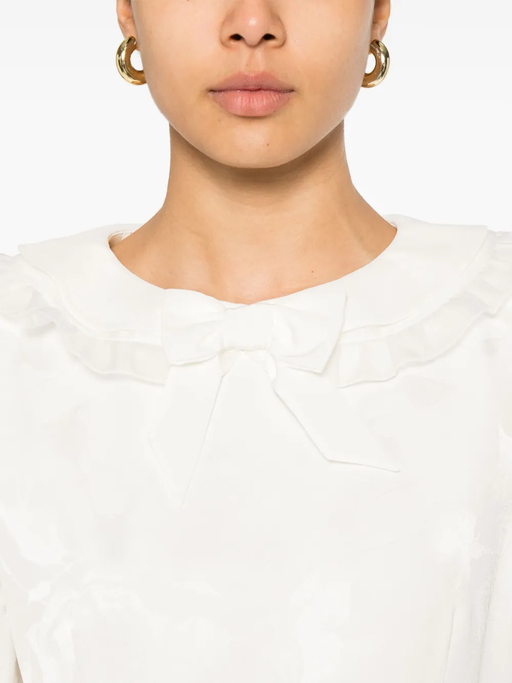Alessandra Rich Mini-jurk met jacquard Wit