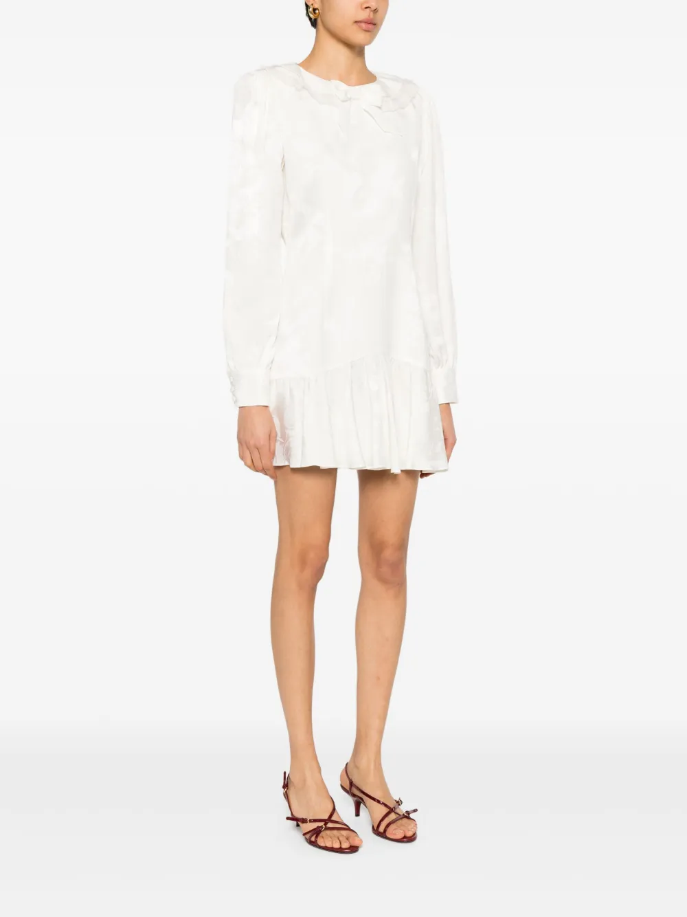 Alessandra Rich Mini-jurk met jacquard Wit
