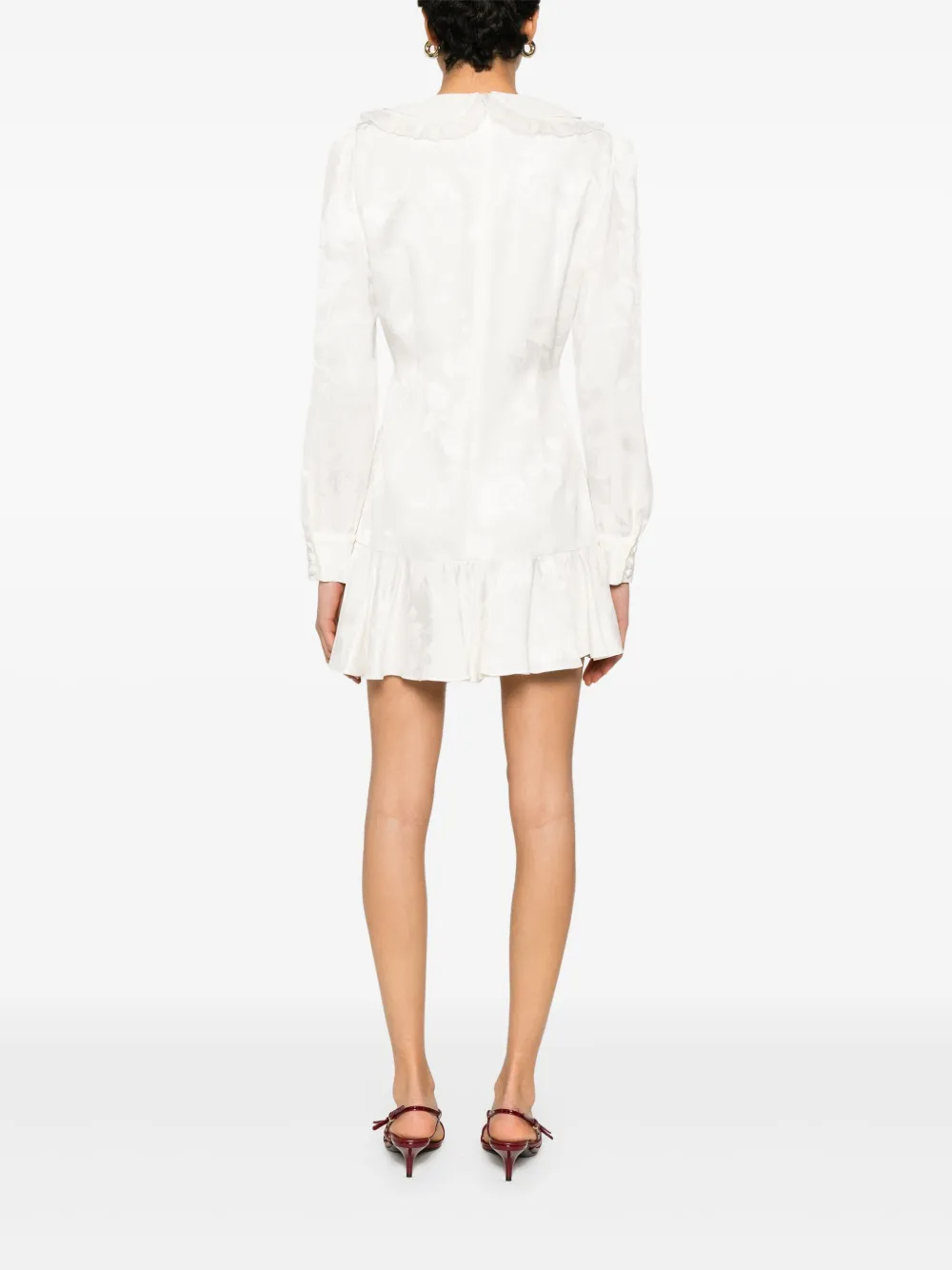 Alessandra Rich Mini-jurk met jacquard Wit