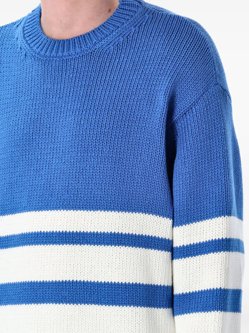 YMC Gestreepte trui Blauw