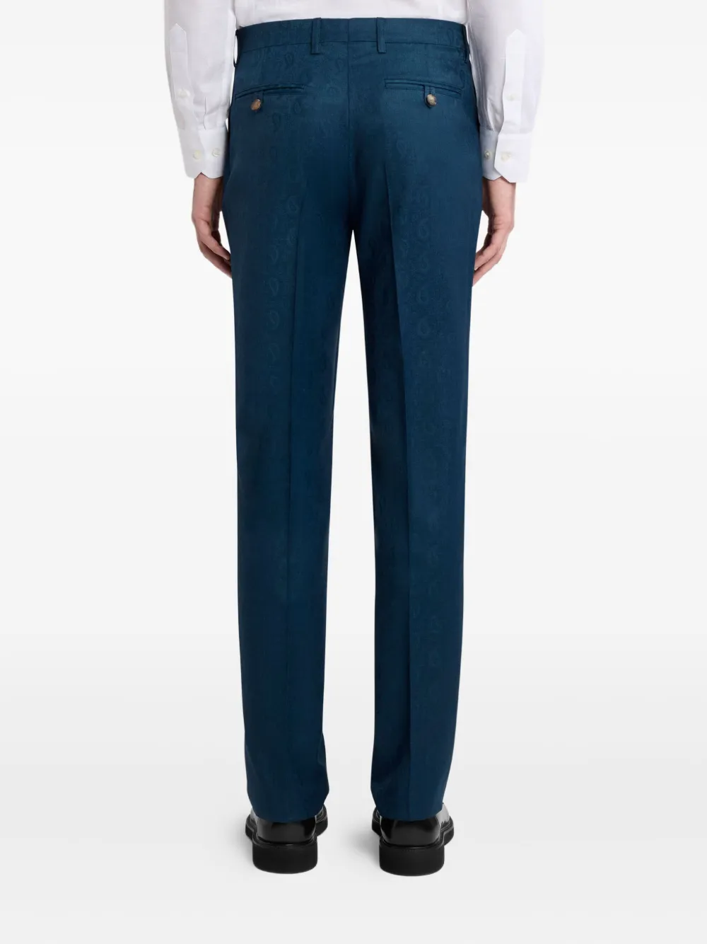 ETRO Wollen straight broek Blauw