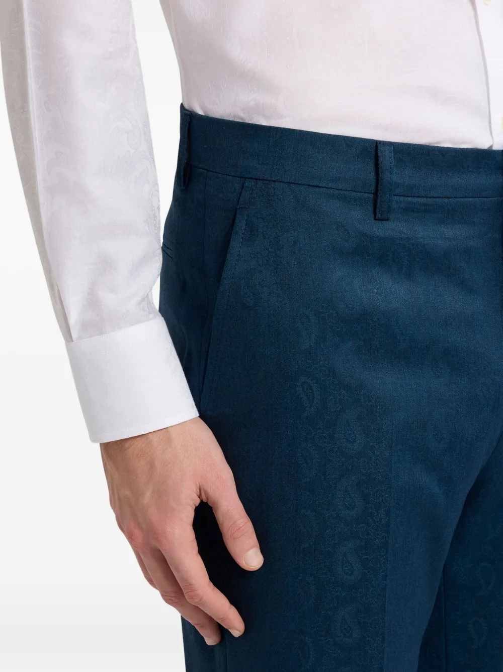 ETRO Wollen straight broek Blauw
