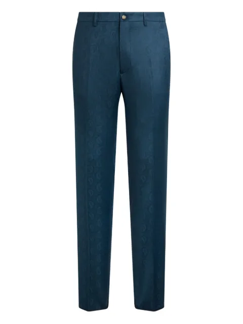ETRO wool straight-leg trousers