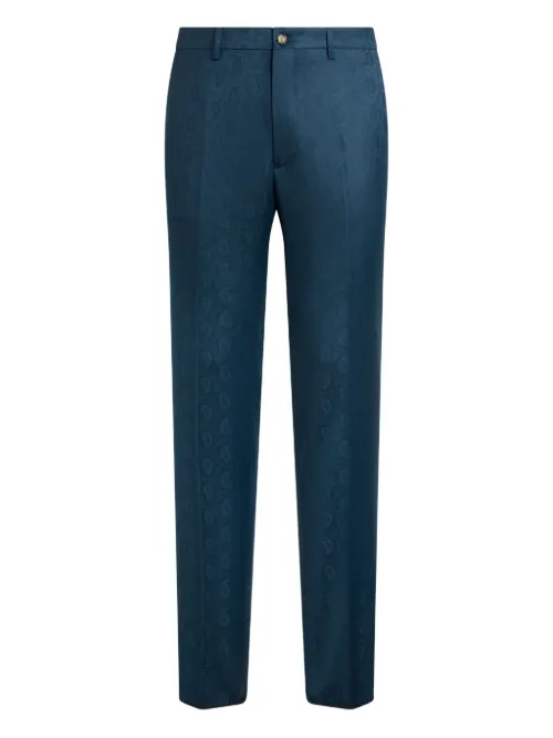 Pantalon en laine à coupe droite - ETRO - Modalova