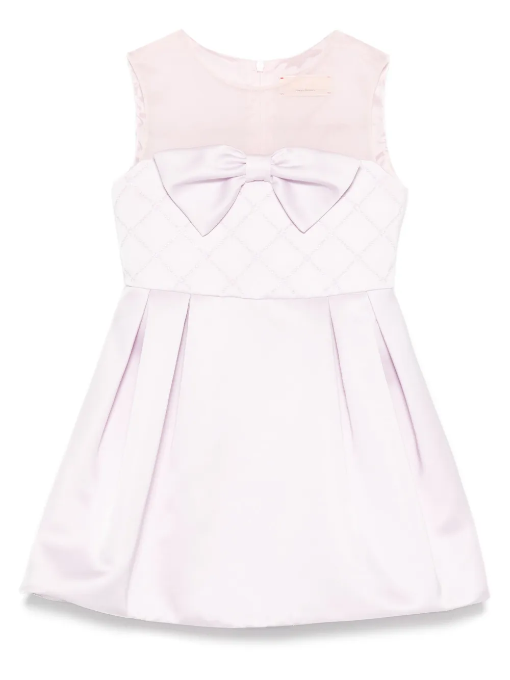 Elisabetta Franchi La Mia Bambina Jurk met strikdetail Paars