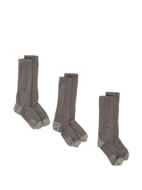 Chaussettes rayées en maille côtelée - Boris Bidjan Saberi - Modalova