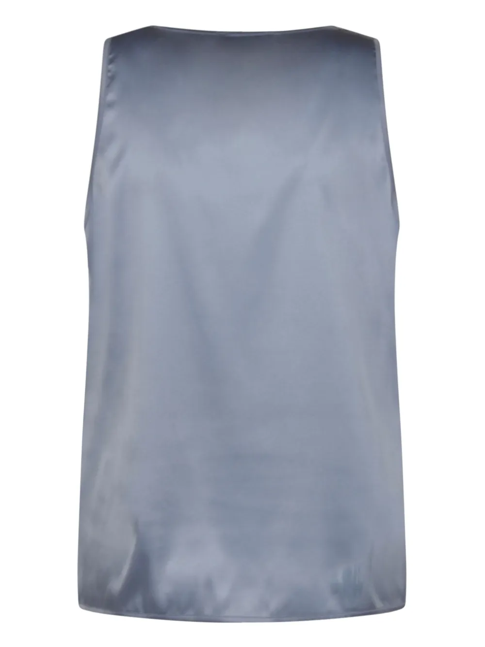 PESERICO SATIN SCOOP-NECK TOP