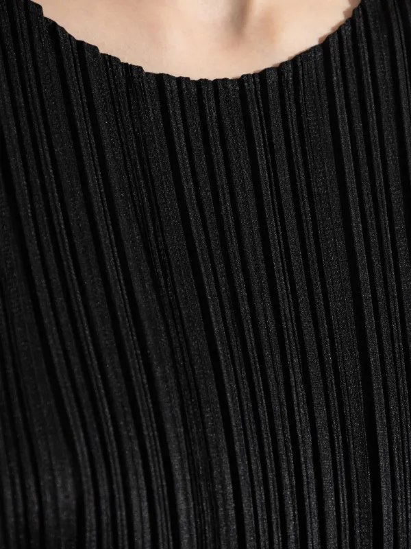 Pleats Please Issey Miyake Pleated Mini Dress | Black | FARFETCH
