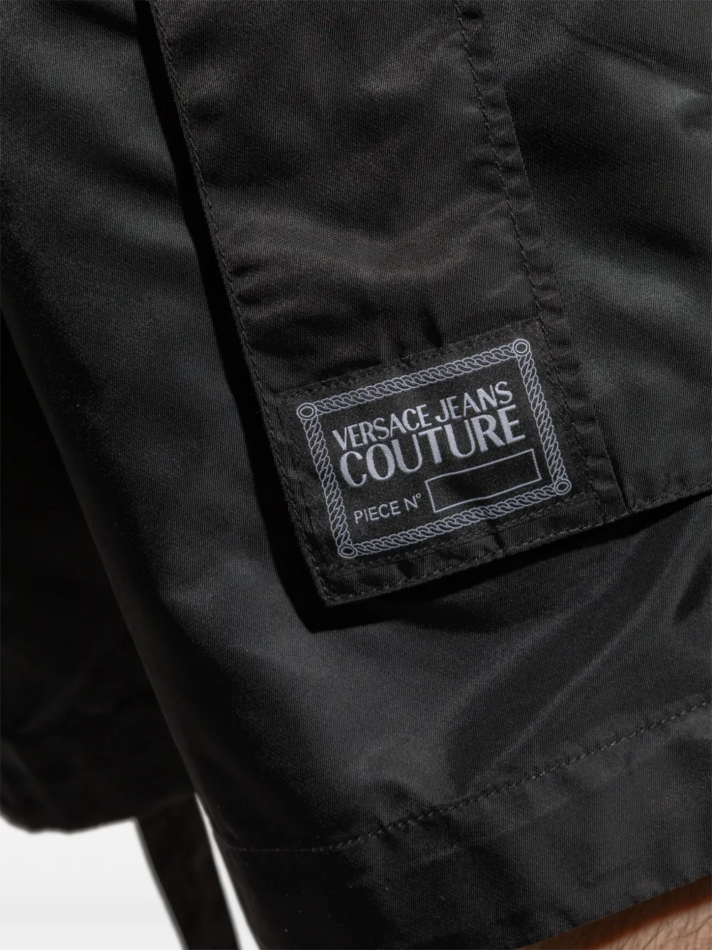 Shop Versace Jeans Couture Logo Cargo Shorts In Black