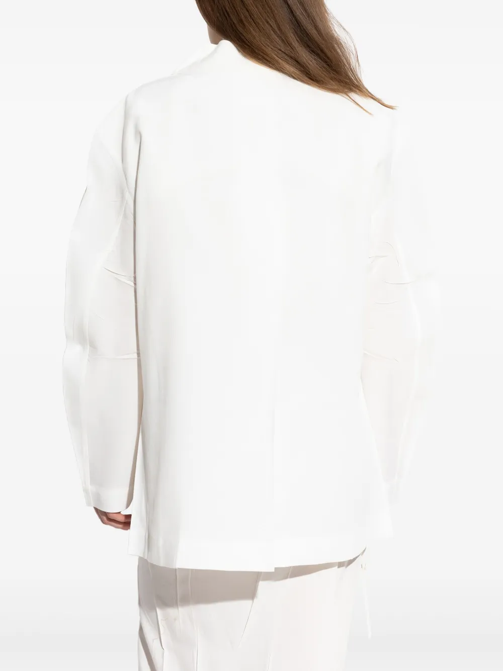 Shop Issey Miyake Pressed Form Blazer In White