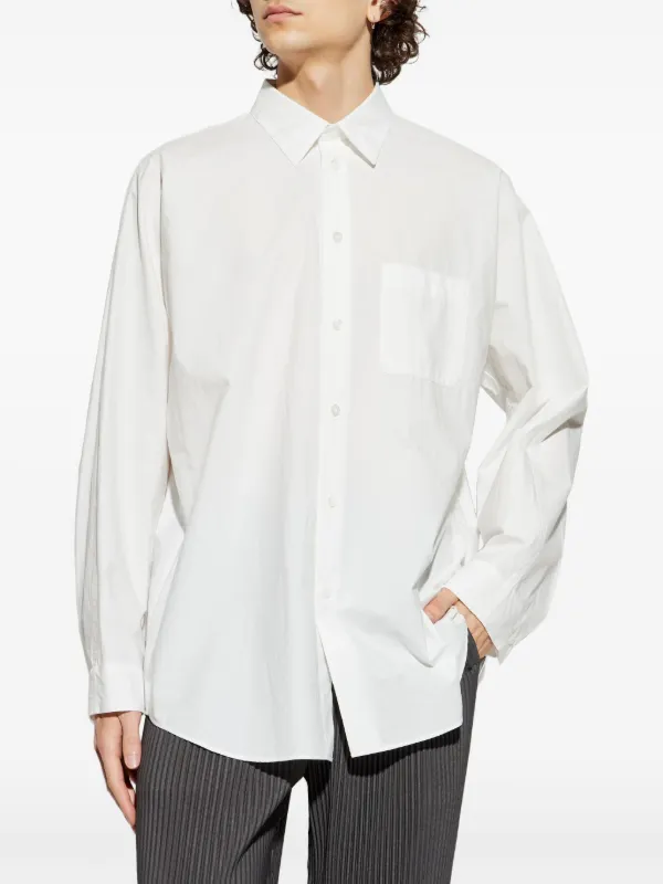 ISSEY MIYAKE ホワイトボタン付きシャツ PLEATS SHIRT Shirt White – ISSEY MIYAKE EU
