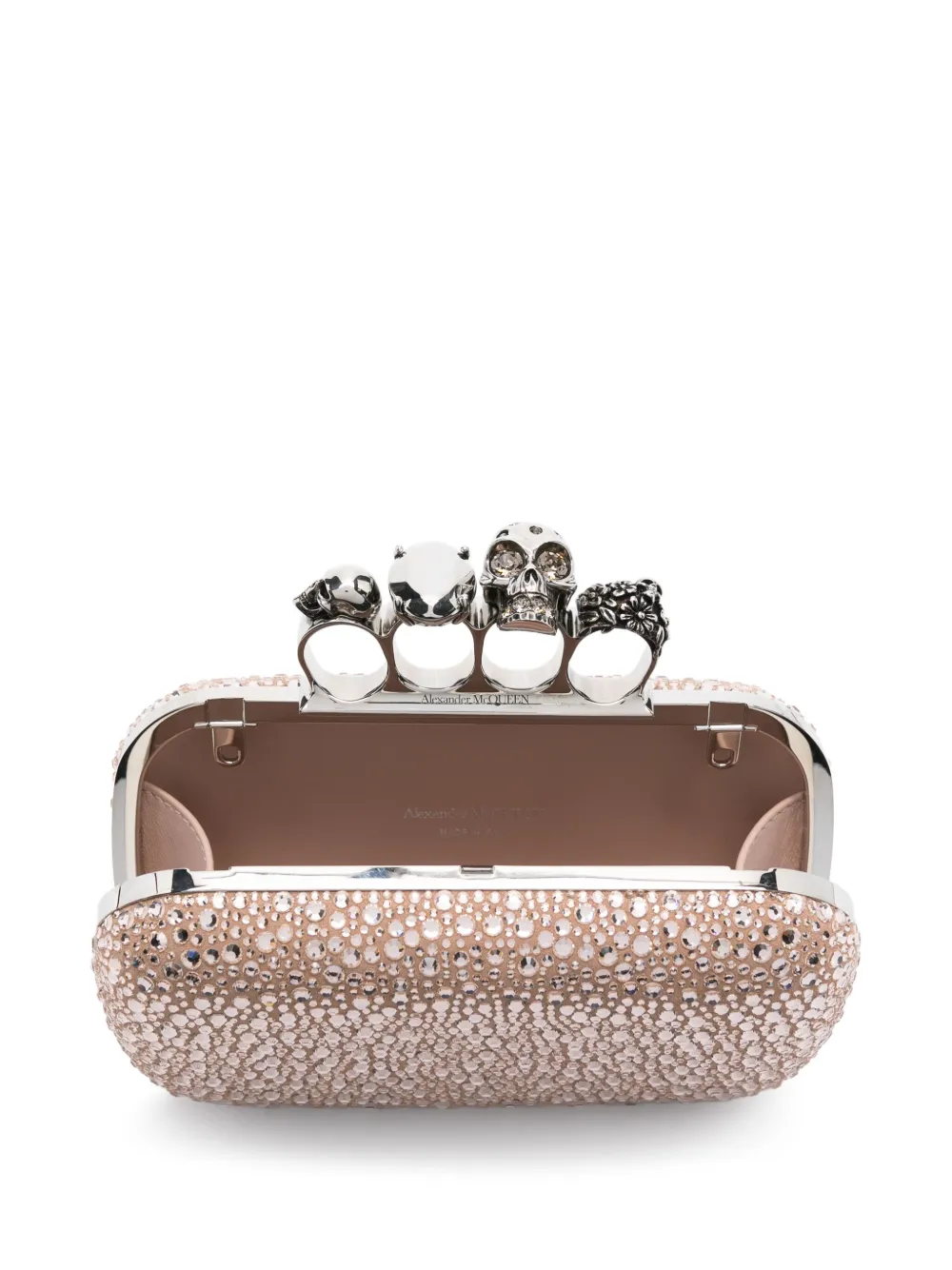 Shop Alexander Mcqueen Knuckle Clutch Bag In Pink