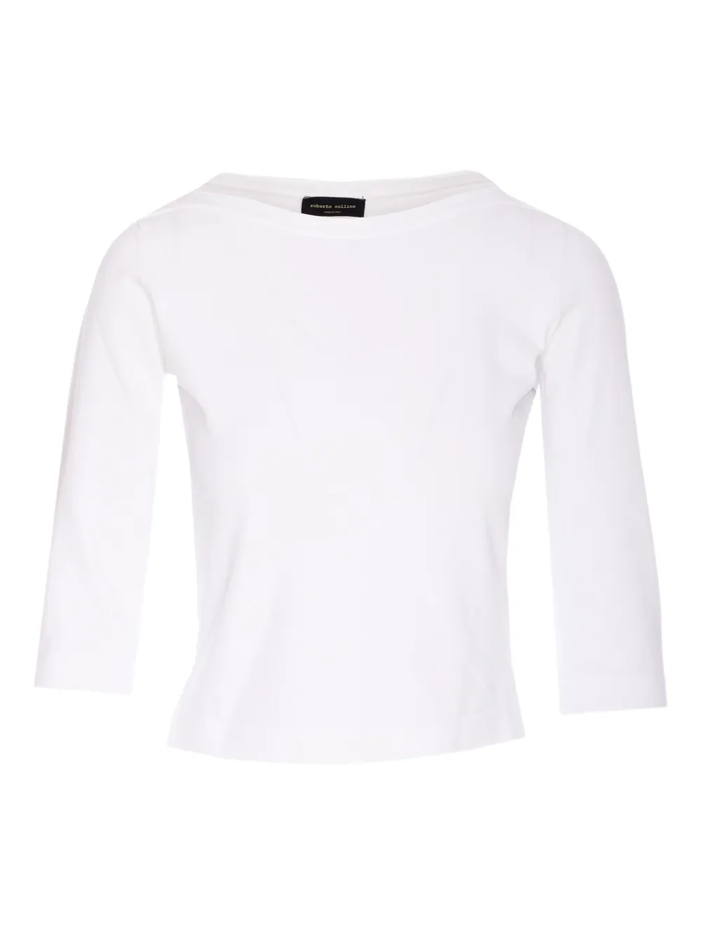 Roberto Collina T-shirt met boothals Wit