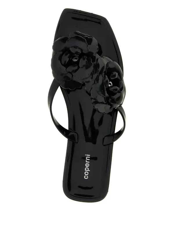 大幅値下げcoperni コペルニ 黒 ミュール 38 サイズ Coperni Flower Flip Flops | Black | FARFETCH