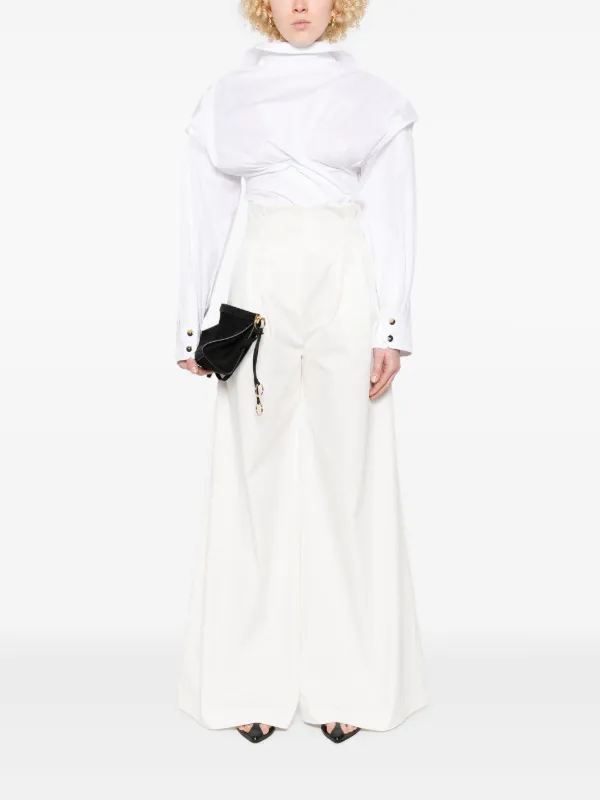 A.W.A.K.E. Mode wide-leg Trousers | White | FARFETCH