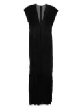 A.W.A.K.E. Mode panelled organza maxi dress - Black