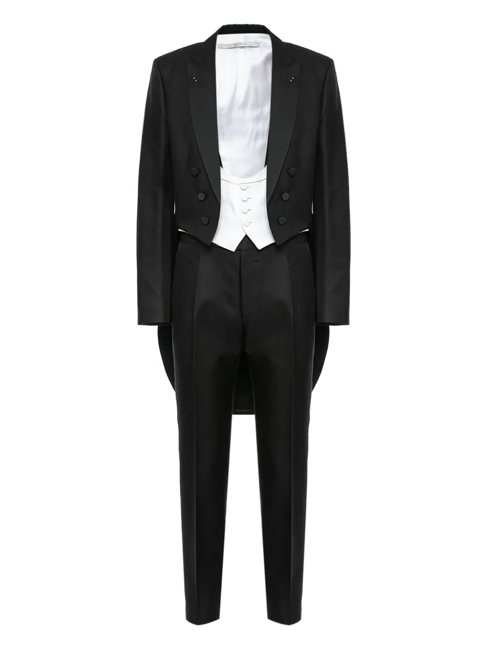 Valentino Garavani three-piece tailcoat suit Zwart
