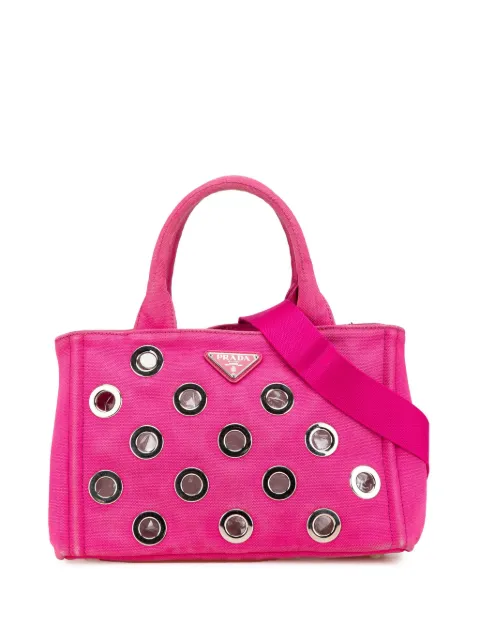Prada Pre-Owned 2013-2024 Small Canvas Canapa Grommet satchel