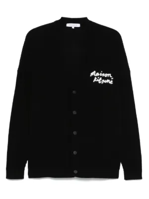 【送料&関税込】Maison KitsunAC Black Wool Cardigan 7310_058754_060_maison-kitsune