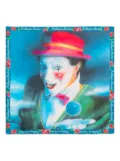 KidSuper Cirque Clown Cds silk scarf - Blue