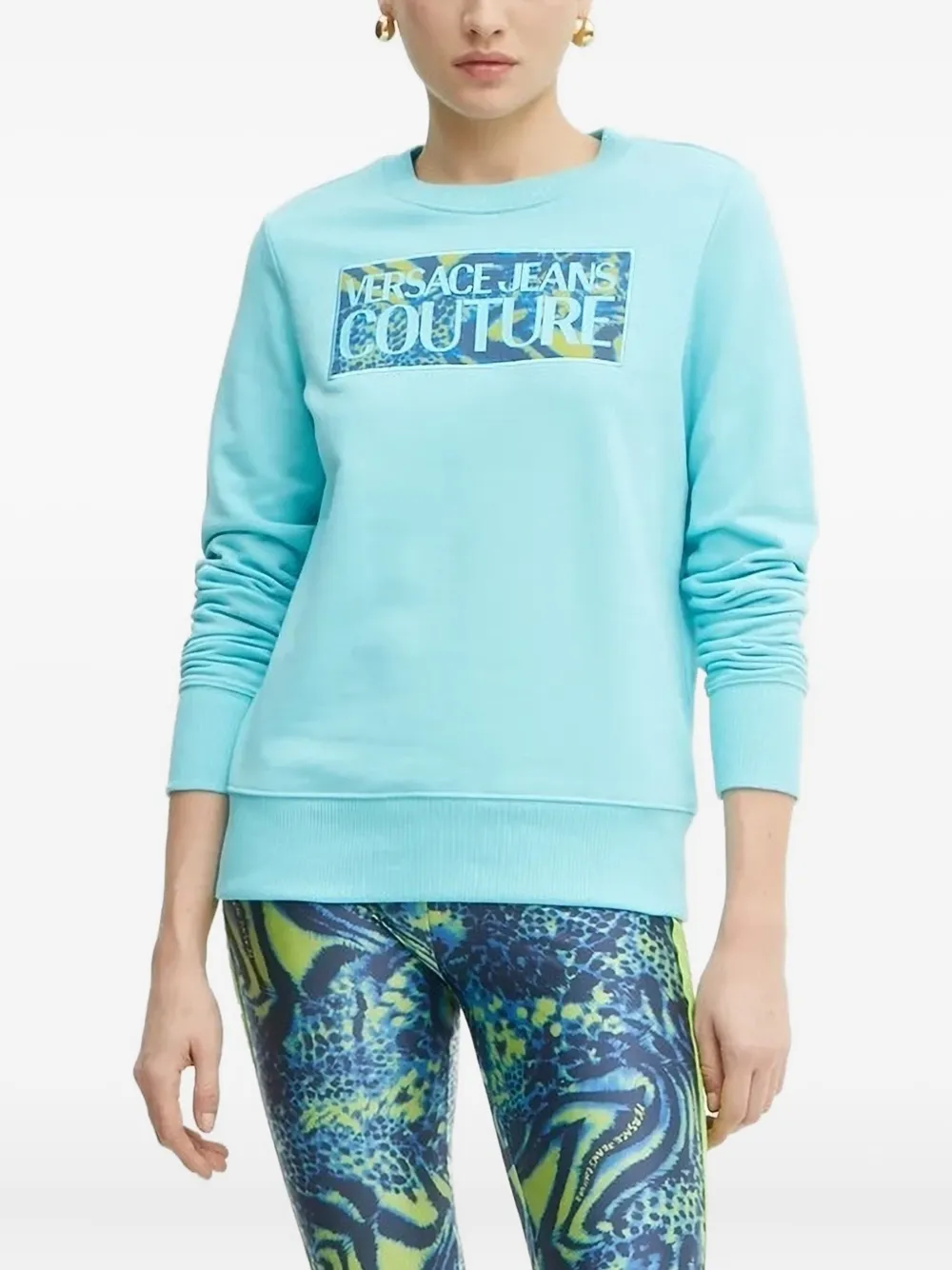 Versace Jeans Couture logo-patch sweatshirt | Blue | Image 1
