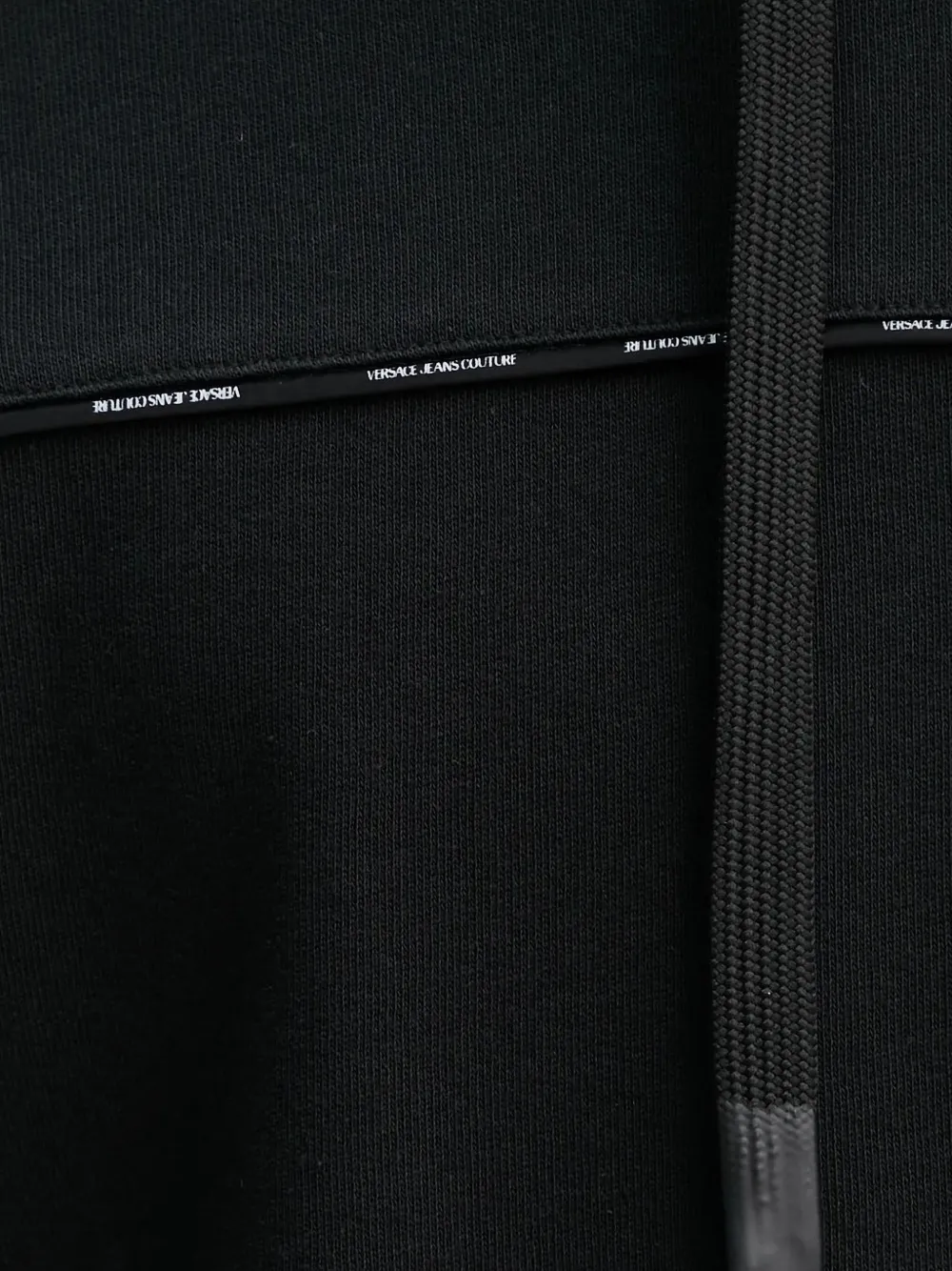 Versace Jeans Couture Hoodie met contrasterend stiksel Zwart