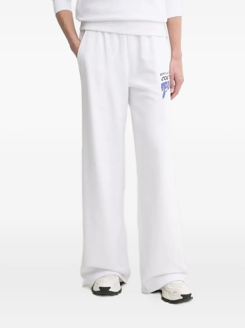 Versace Jeans Couture logo-print elasticated-waist track pants | White | Image 1