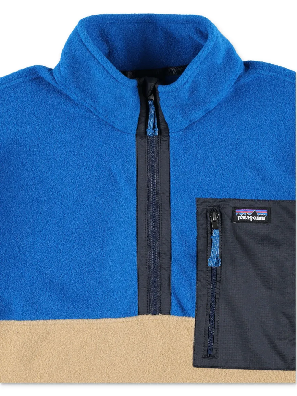 Patagonia Kids Sweater met logopatch Blauw