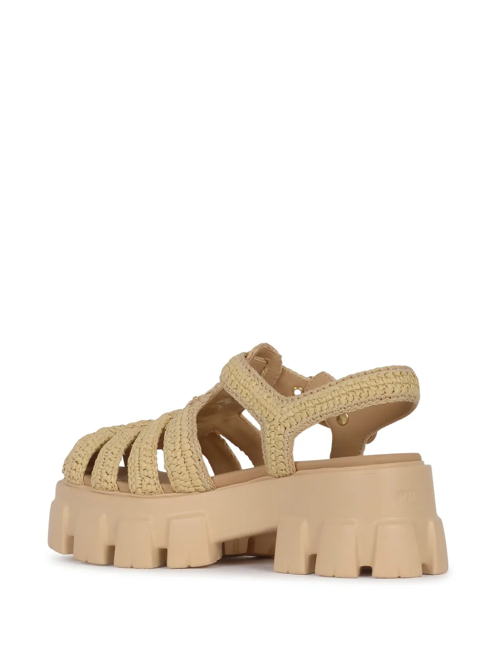Prada Monolith sandalen Beige