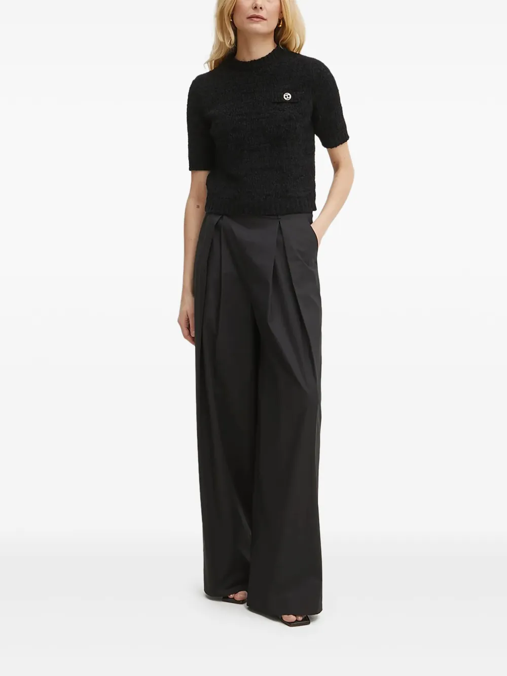 TWINSET logo-detail T-shirt | Black | Image 1