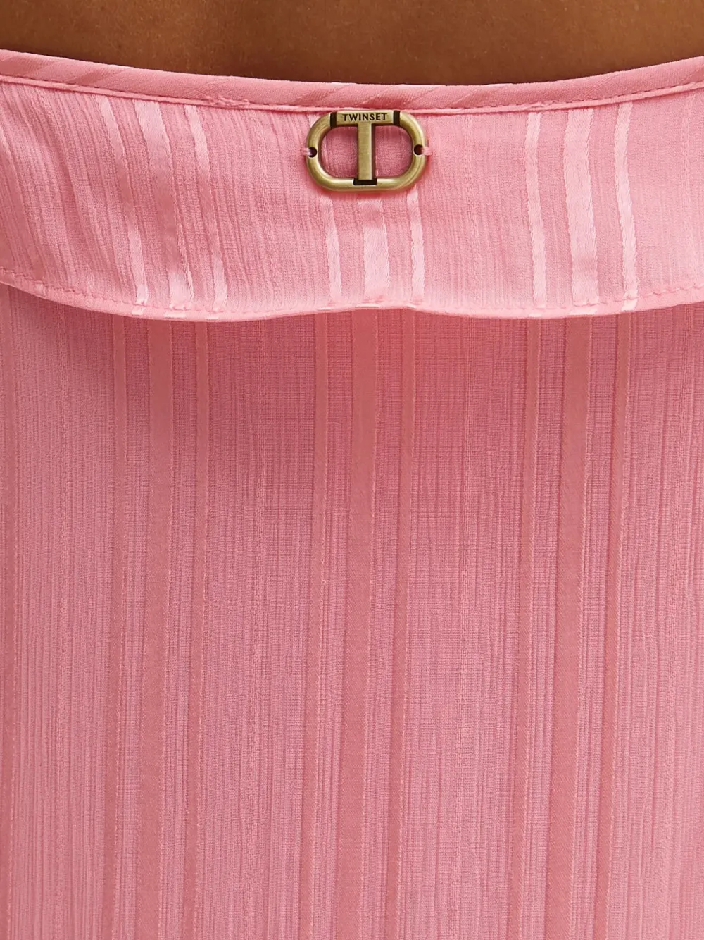 TWINSET Geplooide jurk met ruches Roze