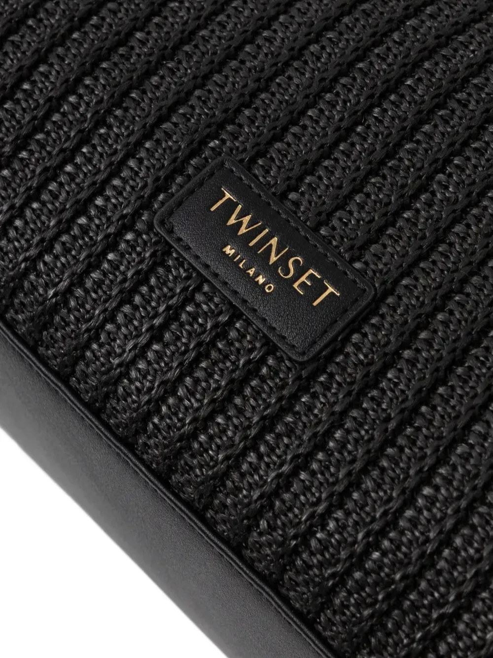 TWINSET Handtas met dubbele handgreep en textuur Zwart