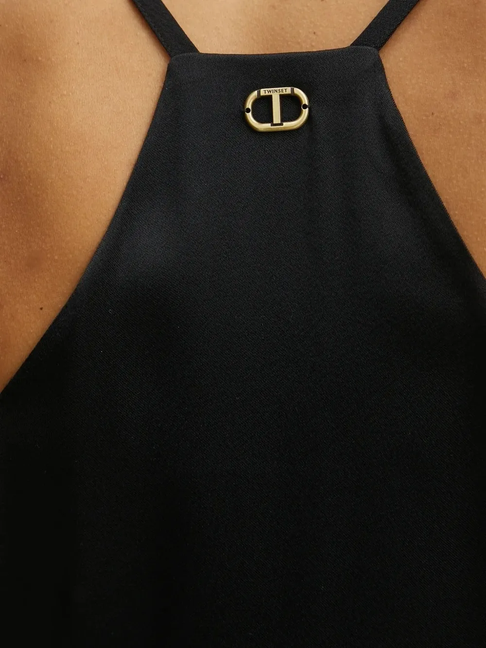 TWINSET cross-back top Zwart