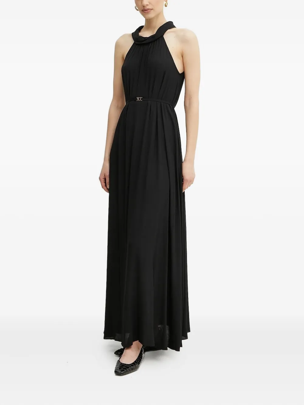TWINSET Maxi-jurk met halternek Zwart