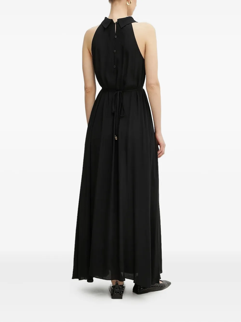 TWINSET Maxi-jurk met halternek - Zwart