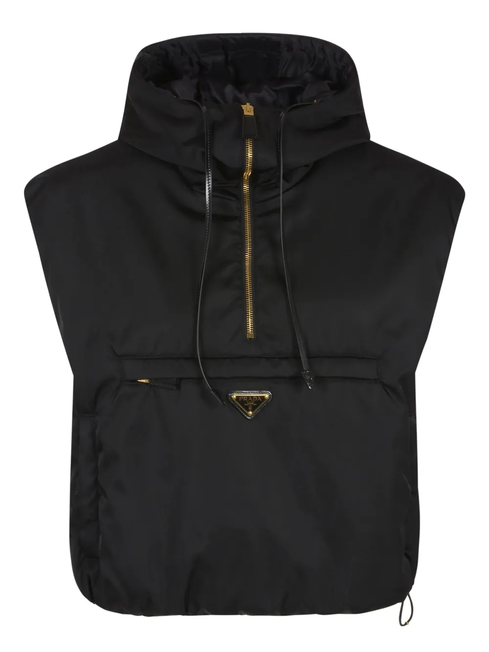 Prada Bodywarmer met capuchon Zwart