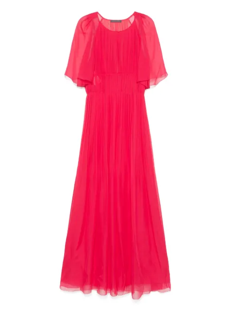 Alberta Ferretti vestido largo con efecto plisado