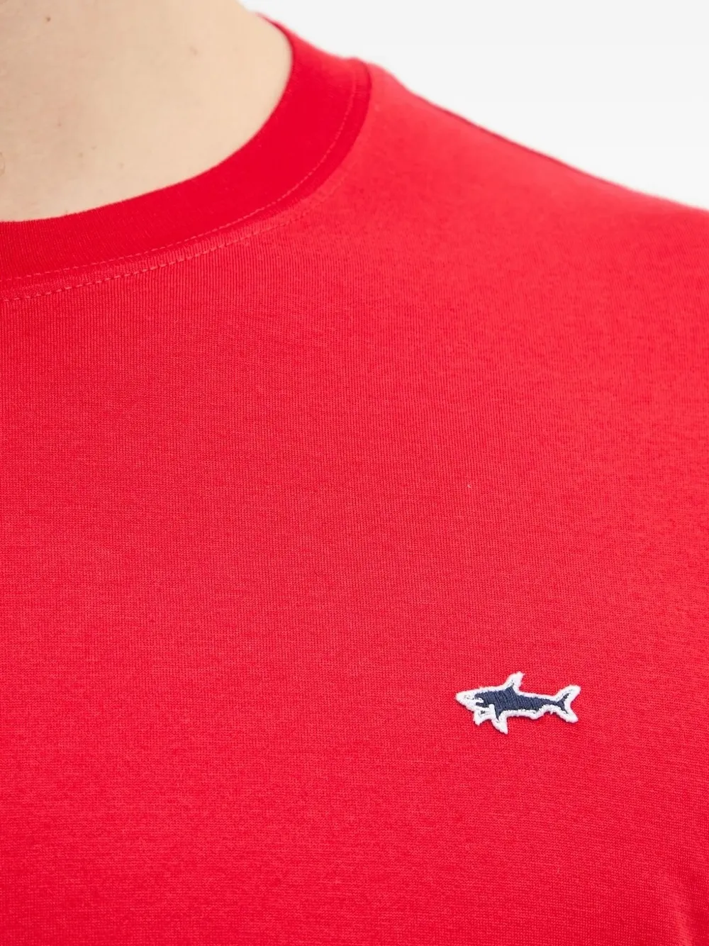 Paul & Shark T-shirt met logopatch Rood