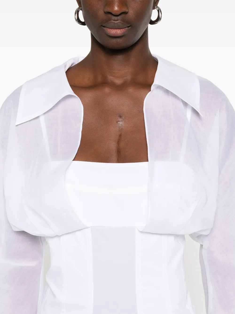 Alberta Ferretti Jurk met korset-stijl Wit