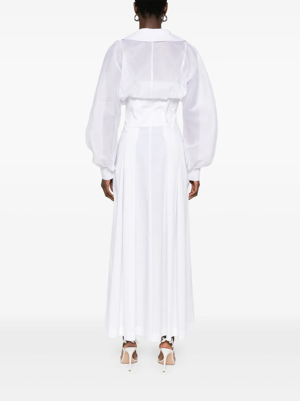 Alberta Ferretti Jurk met korset-stijl Wit